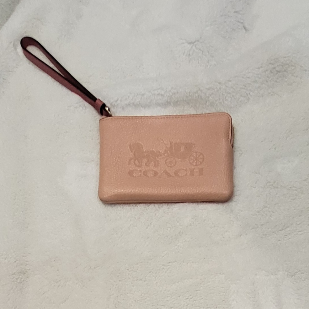 Coach pink coin purse